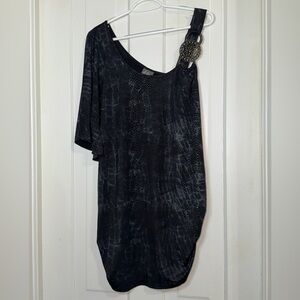 Women’s plus size 2X Dots Black and Gray Women's shirt, top, snake, medallion